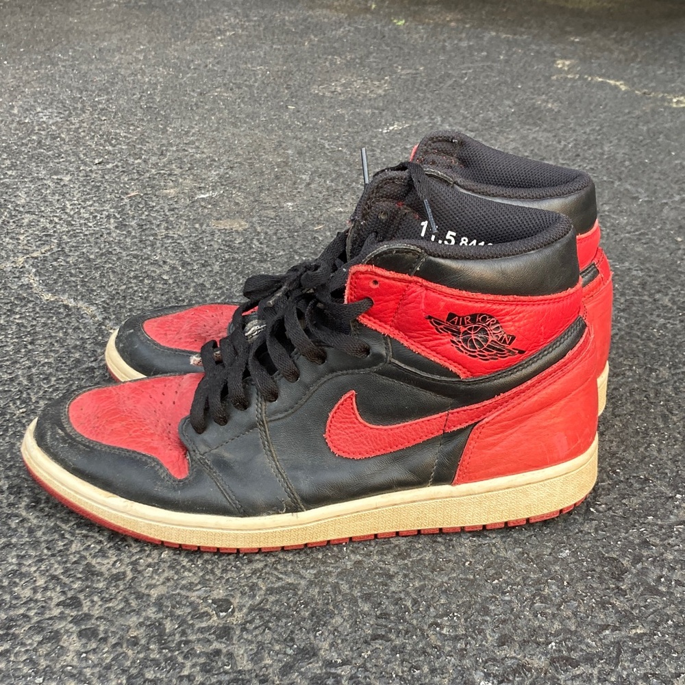 Nike Air Jordan 1 High OG Black and Red Men's Sneakers